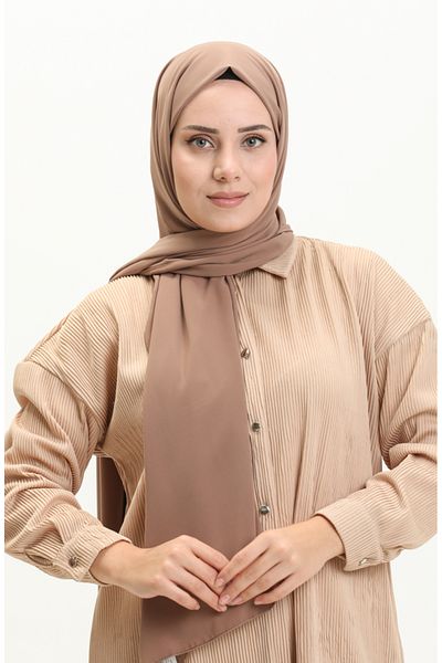 sefamerve Βαμβακερό σάλι Aymina Camel Silk - 8612-10