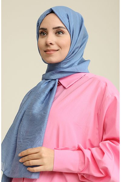sefamerve Şal Madame Mary Aerobin 19078-11 Albastru Denim