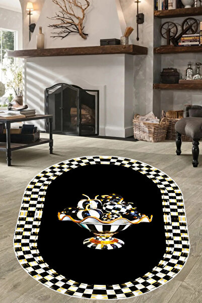 df home Kesme mutfak halısı Desenli Dijital Baskı Yıkanabilir Kaymaz Taban İn...