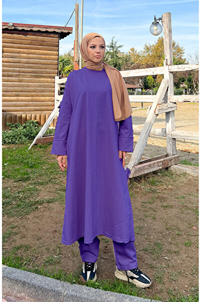 sefamerve İki İplik Eşofman Takım 3040-14 Koyu Lila