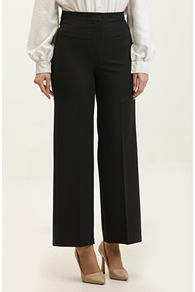 sefamerve Bol Paça Pantolon 1149-01 Siyah