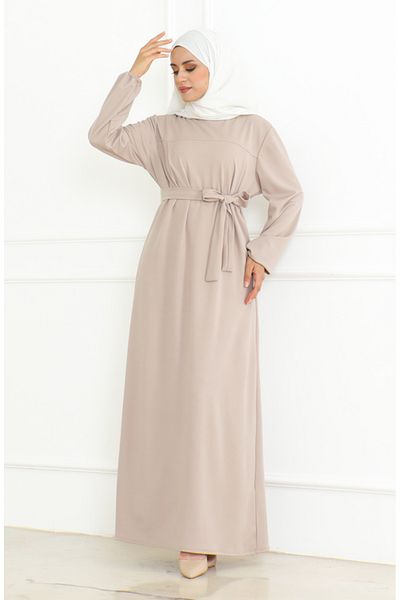 sefamerve Αθλητικό φόρεμα Mink Belted - 3028-05