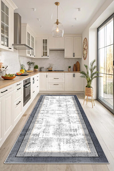 Evimle Makinede yıkanabilir kaymaz taban leke tutmaz mutfak halısı salon halısı /8114 Dikdörtgen