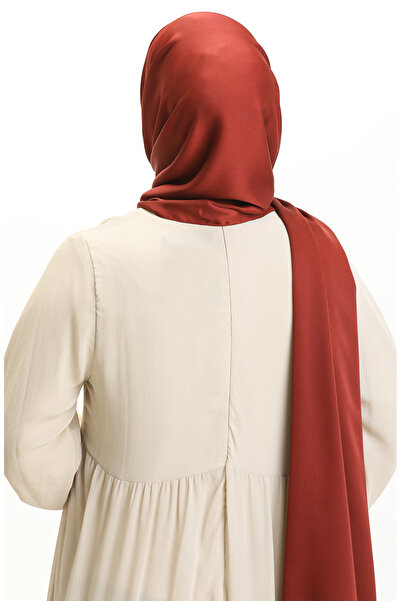 sefamerve Nursema Sand Silk Shawl - Χρώμα τούβλου, Μοντέλο 81001-41