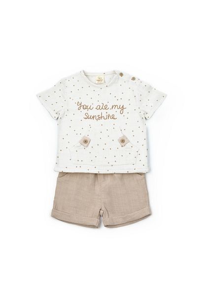 BabyCosy Organic Wear Baby Shorts&Tshirt Set,Muslin,100% Cotton,Baby and Newborn Series