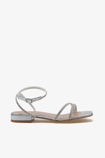 LOJO Women's Double Strap Daily Sandals Vens Silver
