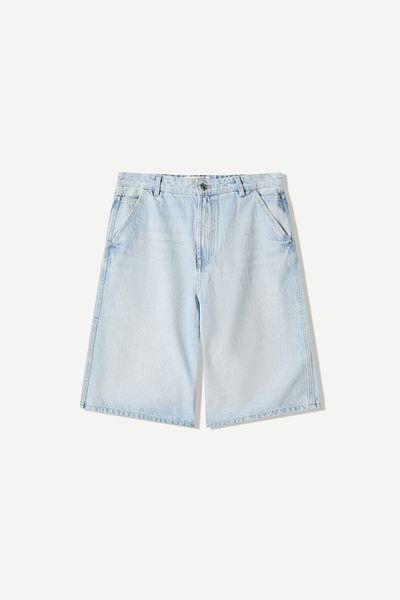 Bershka Denim skater Bermuda shorts