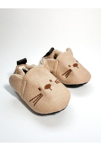 pufien Rabbit Embroidered Non-Slip Sole 100% Cotton Knitwear Summer Baby Booties