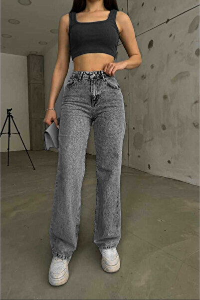 mooishan Pantaloni de damă Eyma Smoked Casual Smoked Palazzo