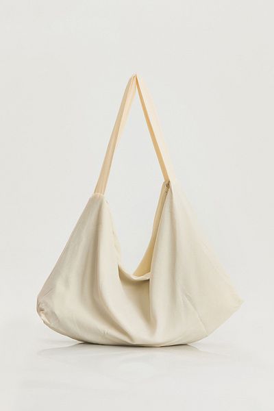 Clandestino Lined Zippered Bohemian Fabric Bag Beige