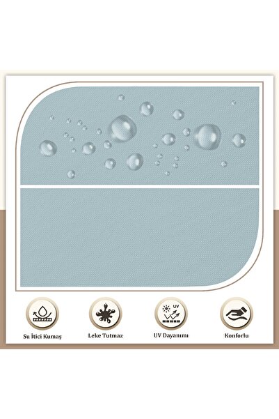 Evim Canvas 2-комплектний синій водонепроникний, не залишає плям, на блискавці, з шнурком, накидка на стілець 40 x 40 см