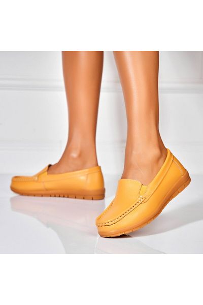 Joana Women's Loafers Natural Leather Camel Gena