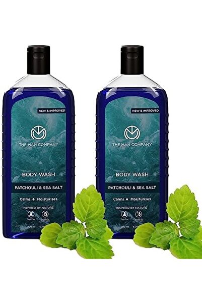 The Man Company Patchouli & Sea Salt Perfumed Body Wash For Men - 200 Ml, Pack of 2 | Shower Gel For