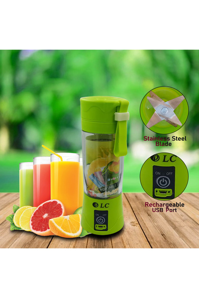 LC خلاط عصير محمول قابل لإعادة الشحن، شحن USB، شفرة من الفولاذ المقاوم للصدأ،...