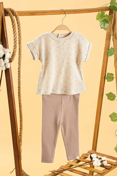 bombe Girl Boy Baby Kids Gray 2'Li Set Cotton First I'M Trend Fashion Bottom Top Set