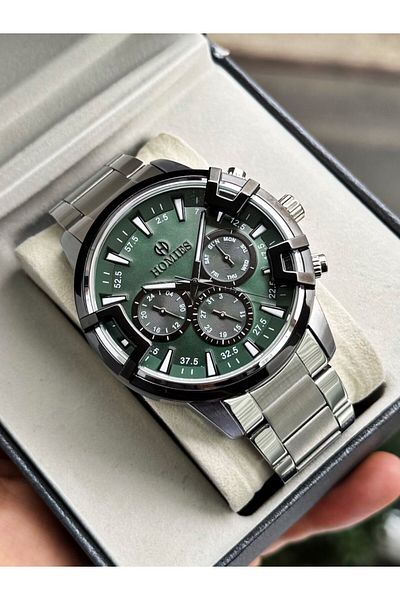 Homies With Steel Calendar Multifunction Guaranteed Men's Wristwatch Bracelet Gift Hm9If6