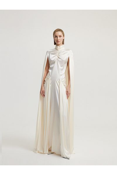 BAQA Cape Look White Dress