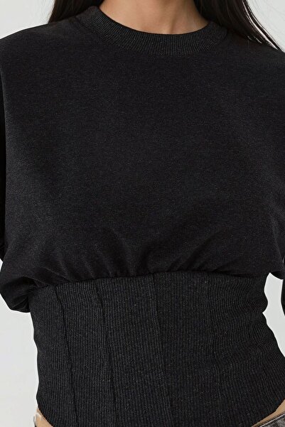 Hiccup Πλεκτό φούτερ με λεπτή κορσέ