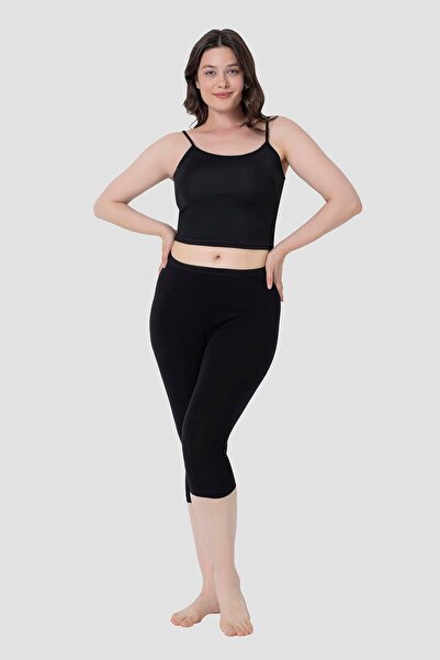 Arma Yıldız Women's Capri Tights 2-Piece Black Cotton Lycra