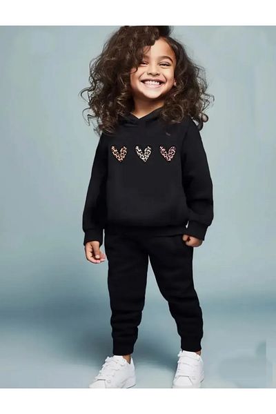 Soft kids Printed Seasonal Girl's Sweat Top and Bottom Set