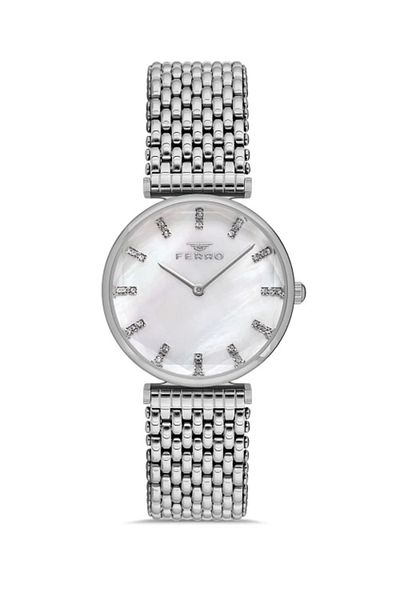 FERRO Silver Steel Cord Women's Wristwatch FL21383A-A