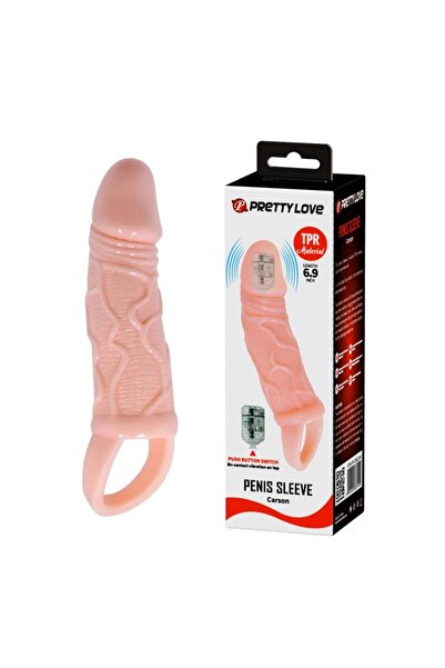 3 cm Dolgu Uzatmalı Titreşimli Penis Kılıfı Prezervatif Vibratör
