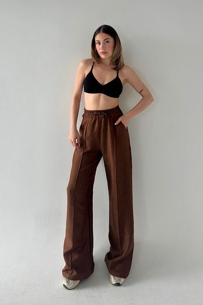 floral fashıon Sofia Linen Palazzo Pants Long Leg Tiril Tiril Flowy