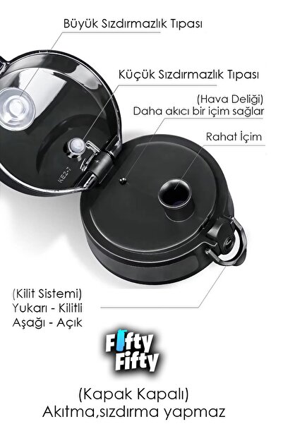 Uzspace 350 ml Softtouch Tritan Children's Water Bottle Without Straw -Ff350Mluzs