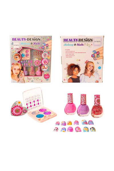 Lukky Makeup and Nail Set Peelable Nail Polish 3+