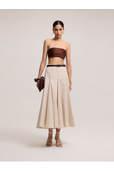 BAQA Belted Bell Skirt