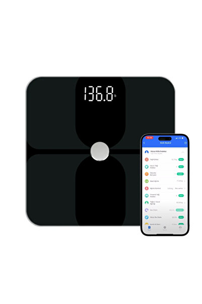 Xenon Smart Akıllı Tartı Dijital Baskül, BT Apple Health Google Fit, Vücut Ki...