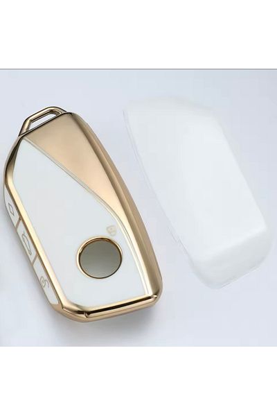 YıldızTuning Bmw 7 Series I7 G70 Key Case White-Gold 2022-2025