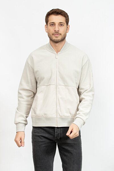 Calvin Klein Erkek Sweatshirt Bej