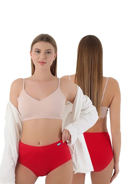 CNT Women's High Waist Bato Panties – 100% Cotton Ribbed Fabric