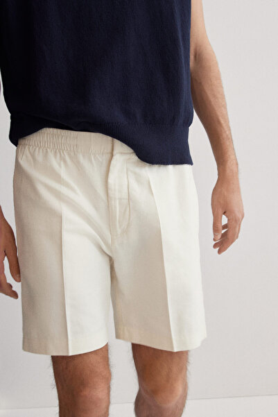 H&M Keten Karışımlı Şort Regular Fit