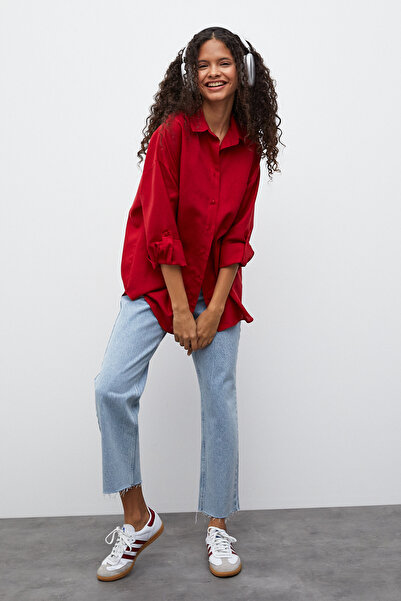 urban focus Oversize Keten Gömlek