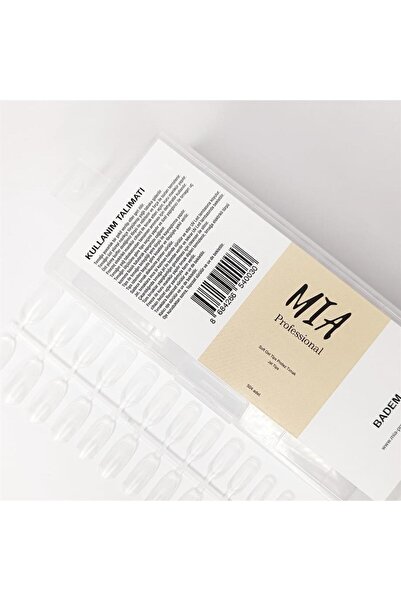 Mia Professional نصائح جل، شفاف (لوز)، 504 قطعة في العلبة