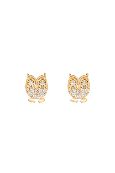NAVARRO Stylish Korean medical earring for girls with a distinctive design - gold G007
