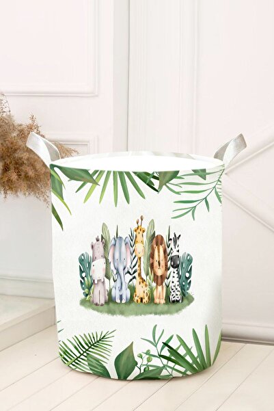 dekomingo سلة ألعاب حيوانات الأمازون ذات الأوراق الخضراء