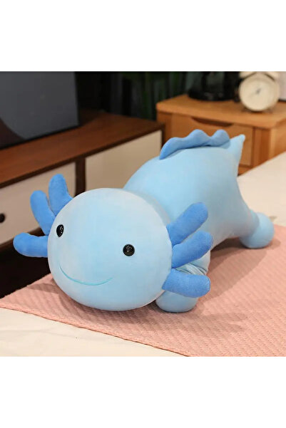 Choice لعبة سمكة سمندل عملاقة زرقاء ملونة بطول 30 سم محشوة بشكل سمكة سمندل أك...