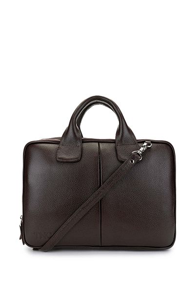 Tamer Tanca Unisex Genuine Leather Brown Briefcase