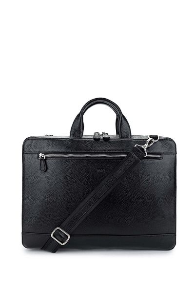 Tamer Tanca Men's Genuine Leather Black Floater Briefcase