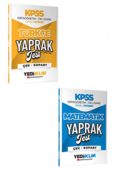 Yediiklim Yayınları Yediiklim Yayınları 2026 KPSS Ortaöğretim-Önlisans Genel ...