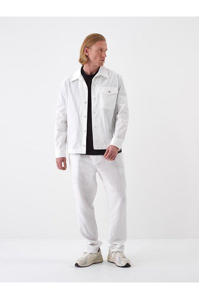 Xint Men's White Regular Fit Cotton Jacket