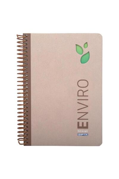 Gıpta 1995 Enviro Spiral Notebook 17 X 24 cm 100 Sheets Unlined Plain Cardboa...