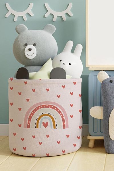 dekomingo Powder Rainbow Toy Basket