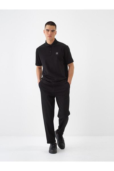 Xint Men's Black Regular Fit Jogger Pants