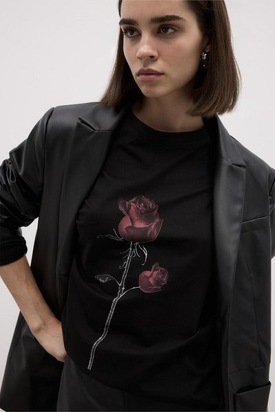 KB STUDIO Jachetă Blazer din piele neagră - Detaliu cu fante