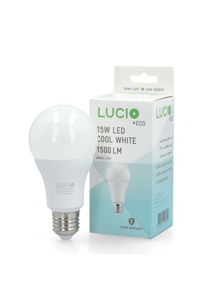 LUCİO 15W 6500K Energy-Saving Flicker-Free LED Bulb