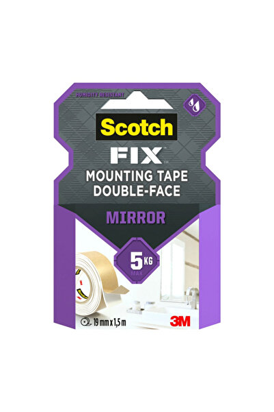 3M Scotch Fix High Quality Double-Face Mirror Mounting Tape 19mm x 1.5m